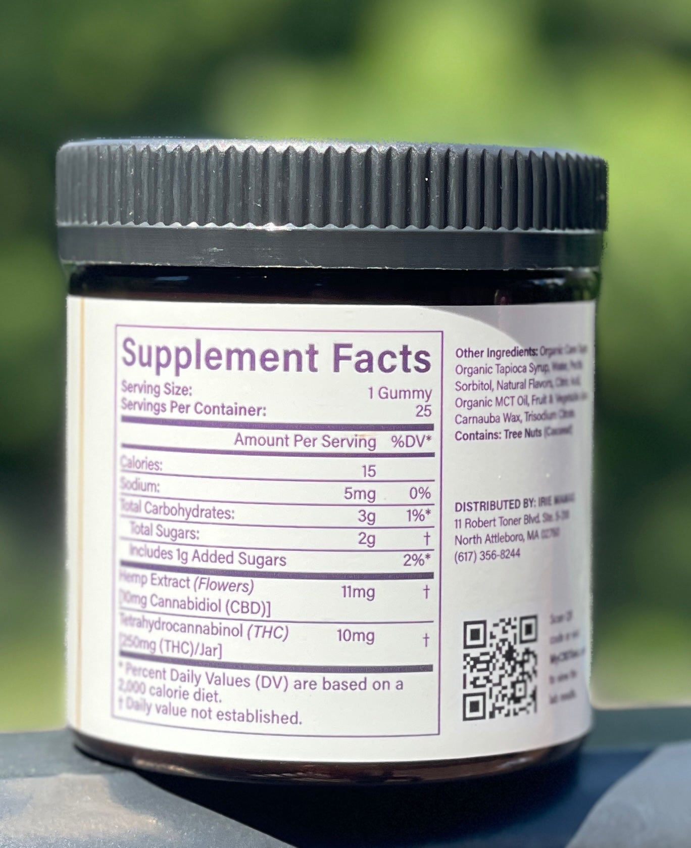 Blackberry Lime CBD Gummies - 10mg THC + 10mg CBD