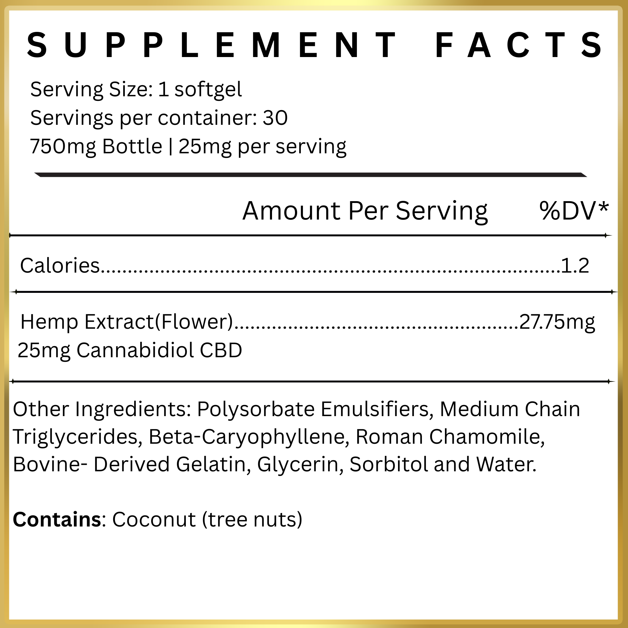 25mg Broad Spectrum, Harmony Gels Premium CBD