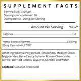 25mg Broad Spectrum, Harmony Gels Premium CBD