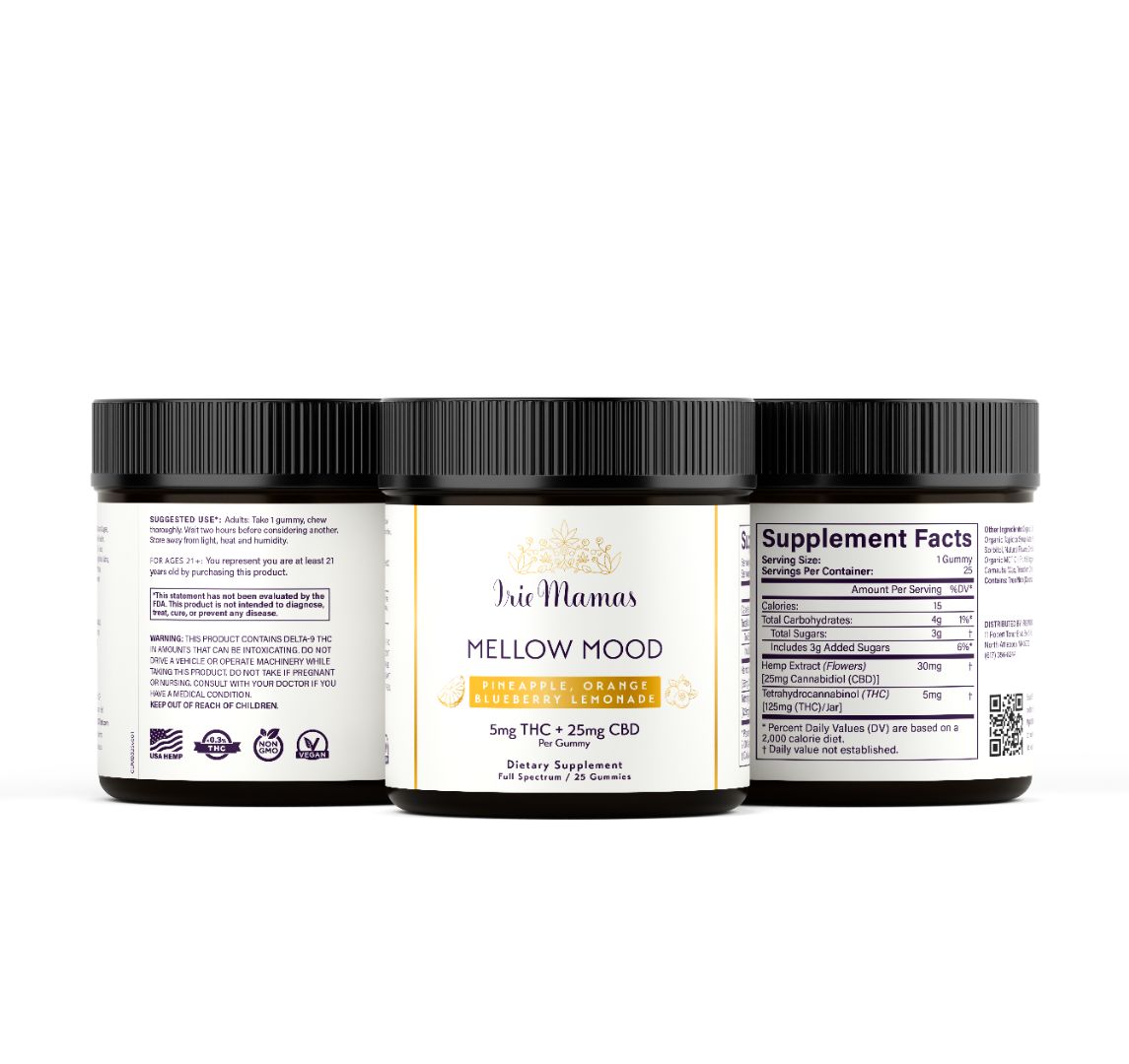Mellow Mood | Beach Buzz Gummies, 5mg THC + 25mg Premium CBD
