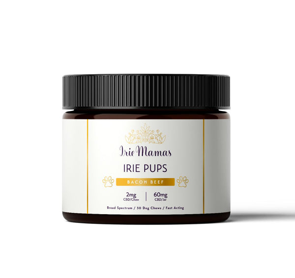 Irie Pups Dog Chews | Beef flavored,  2mg Premium Broad CBD