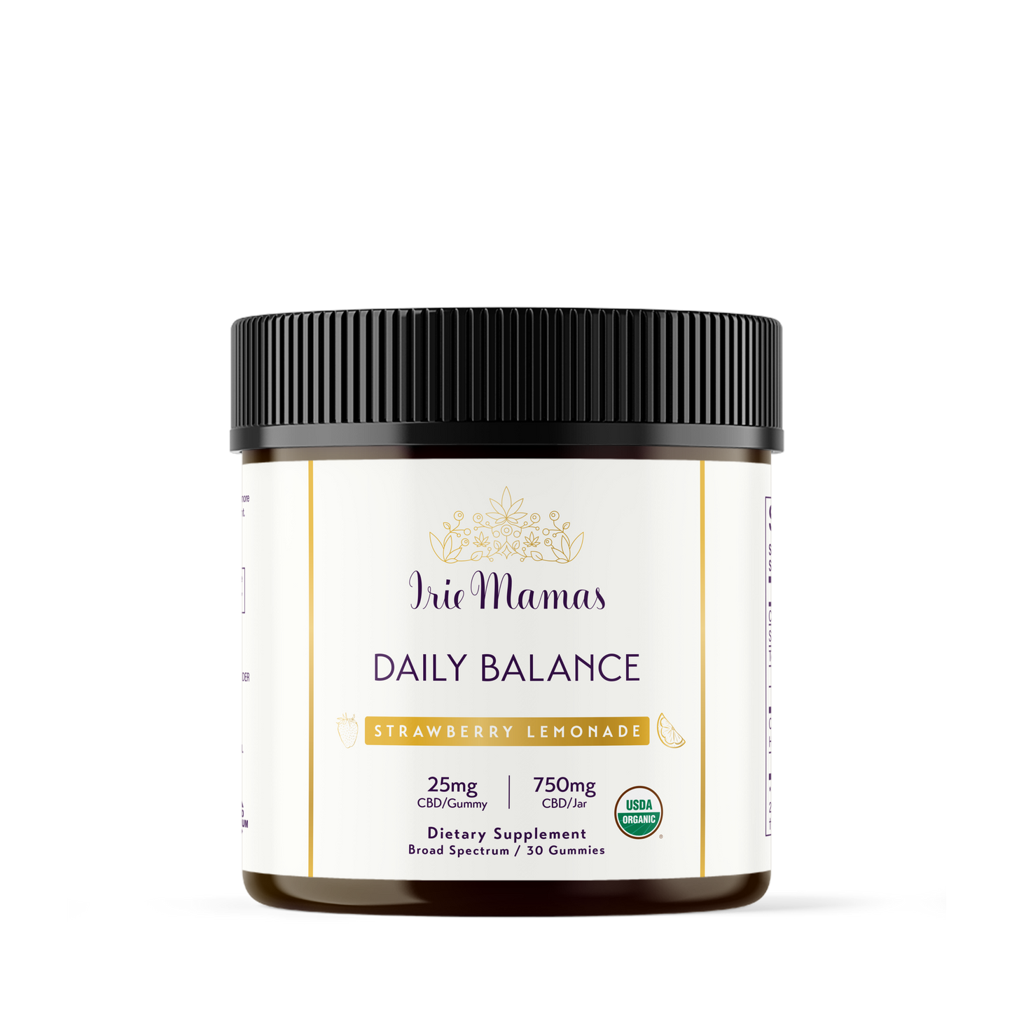 Daily Balance CBD Gummies - Organic Strawberry Lemonade