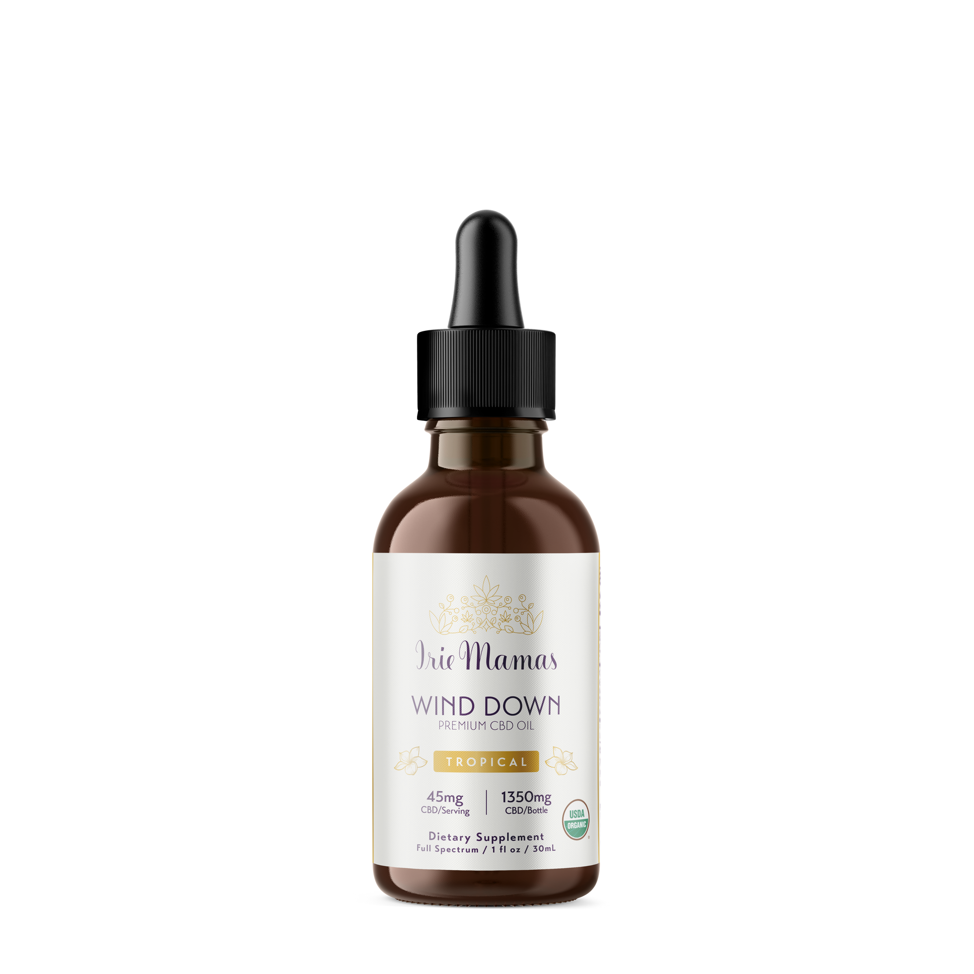 Organic Wind Down Tropical CBD Tincture - 1350mg CBD