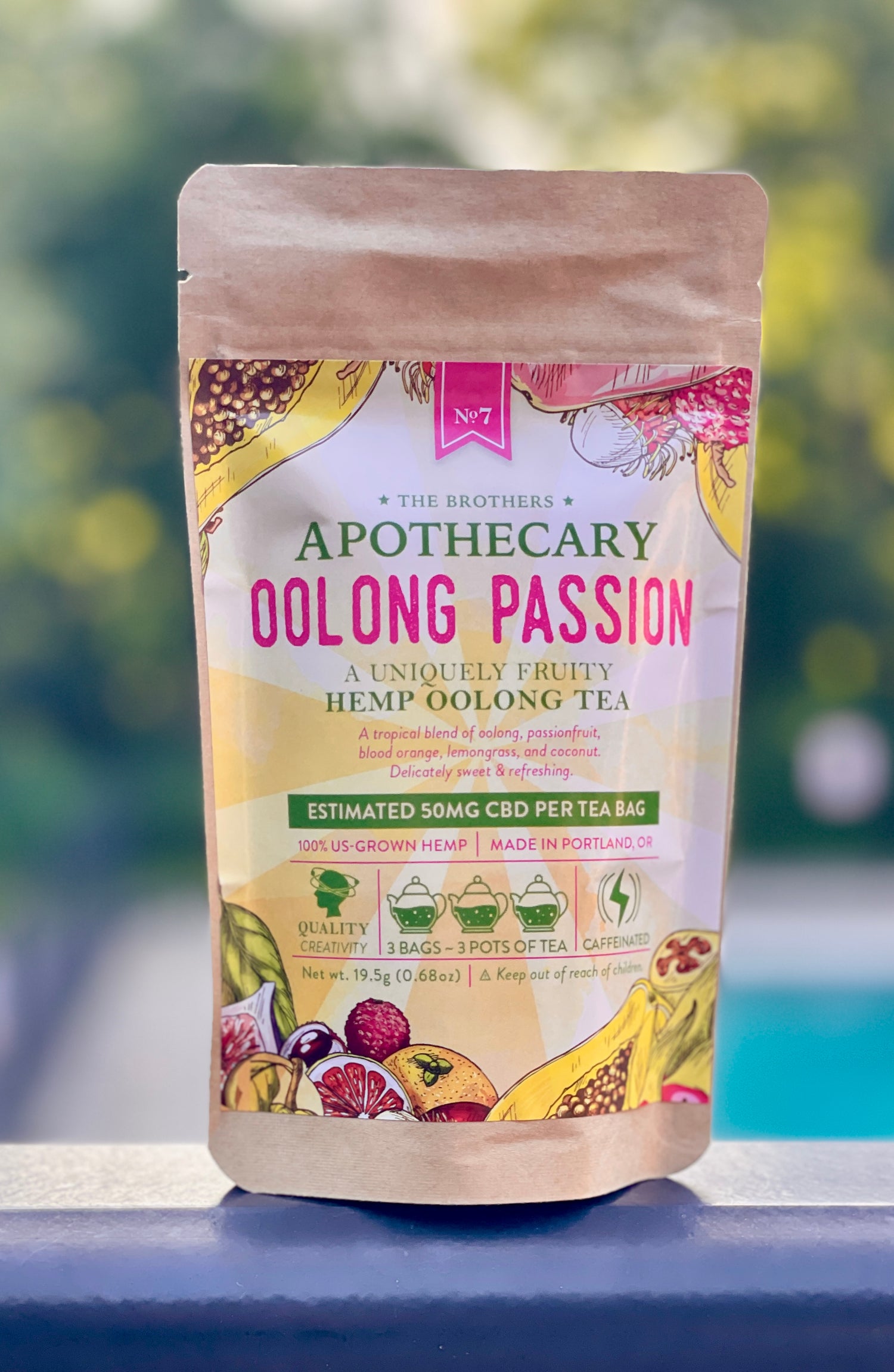 Oolong Passion CBD Tea - Infused Herbal Tea with Lemongrass