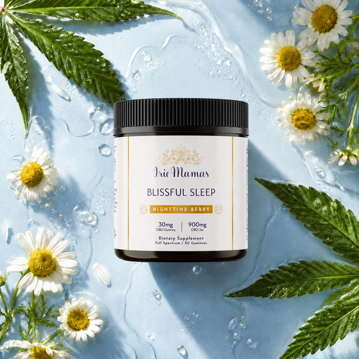 Blissful Sleep | Nighttime Berry Gummy, 30mg Premium CBD + 3mg CBN + 1mg THC