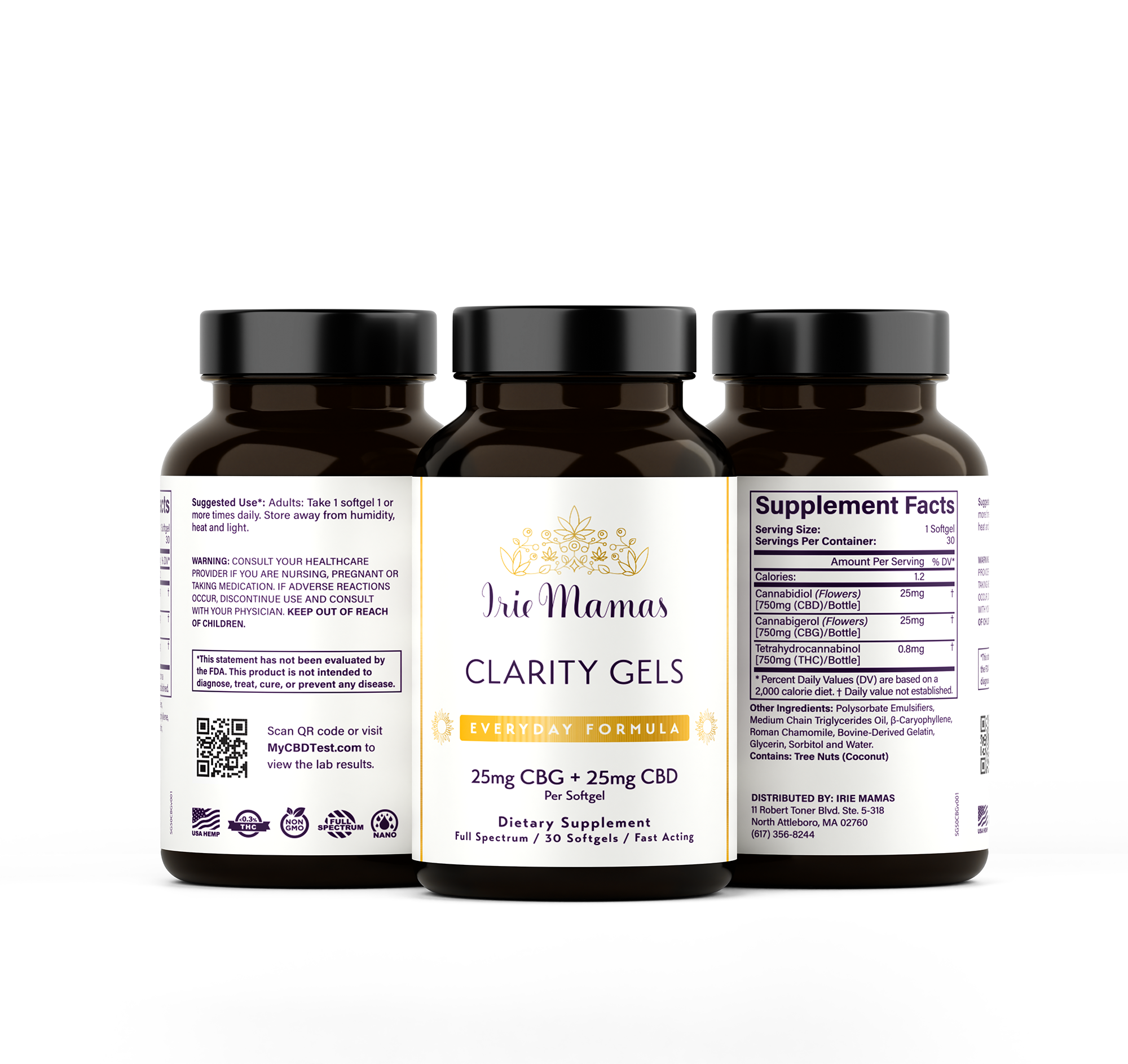 Clarity Softgels (25mg CBD + 25mg CBG)