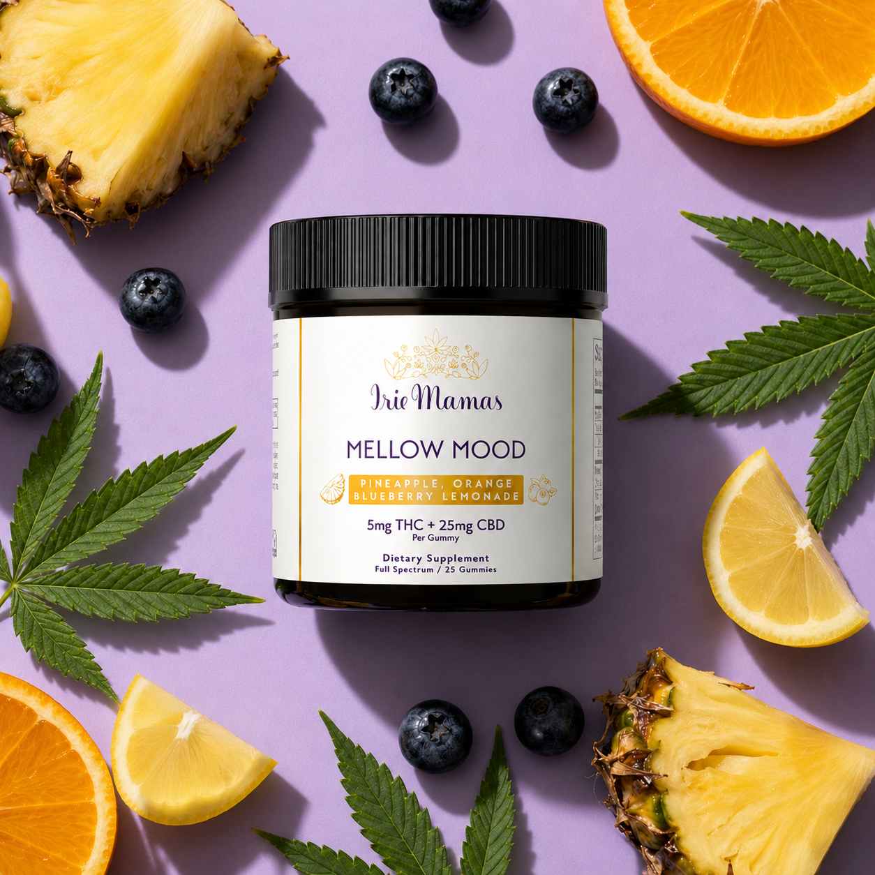 Mellow Mood | Beach Buzz Gummies, 5mg THC + 25mg Premium CBD
