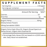 Organic Wind Down Tincture | Tropical Flavor, 1350mg Premium CBD